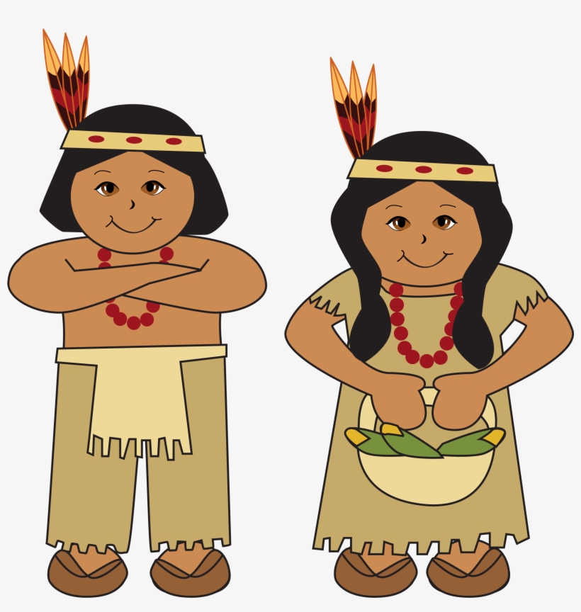 Collection Of Pilgrim And Native American - Indians Clip Art, transparent png #745186