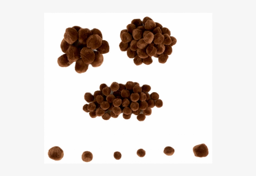Mini Pom-poms - 100 Pieces - Brown - Pom-pom, transparent png #745255