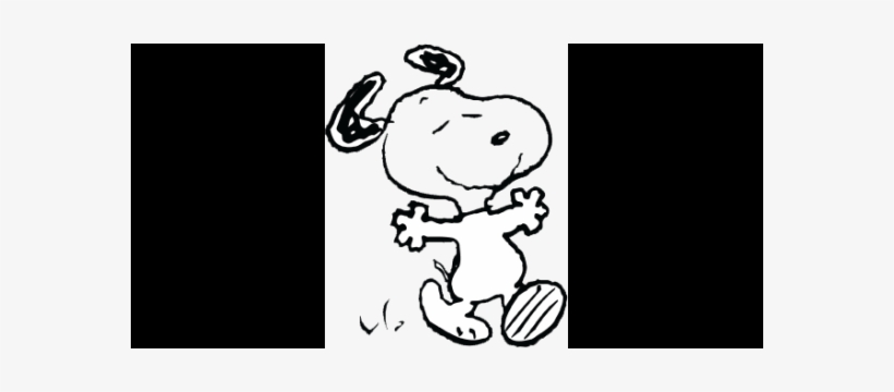 Snoopy - Snoopy Black And White, transparent png #745331