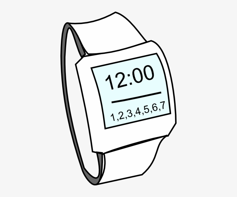 Graphic Library Stock 1 2 3 4 5 Clipart - Digital Wrist Watch Clipart, transparent png #745458