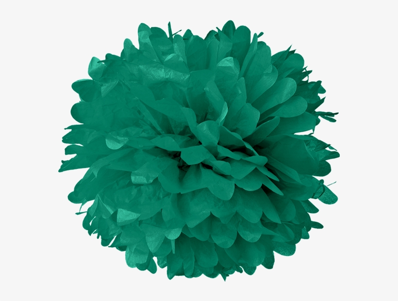 Peacock Green Tissue Pom Poms - Turquoise Blue 10 Inch Tissue Paper Flower Pom-pom, transparent png #745494