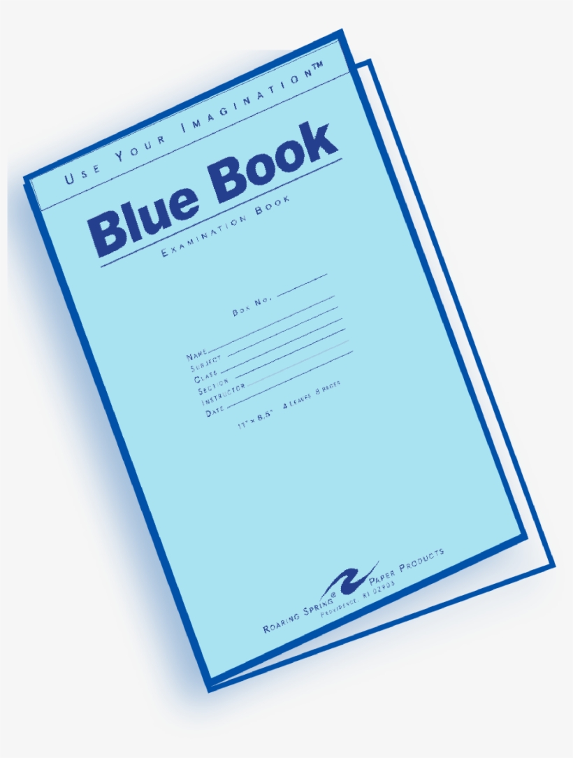 Blue Book - Blue Book Exam, transparent png #745495