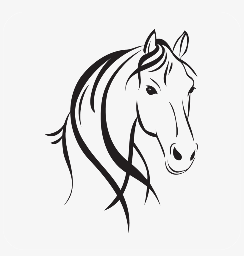 Horse Head Style - Horse Head Drawing, transparent png #745634