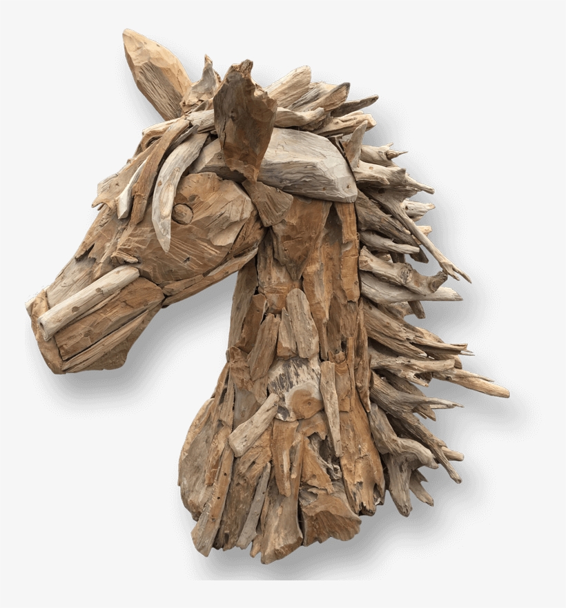 Teak Root Horse Head Sculpture - Driftwood Horse, transparent png #746406