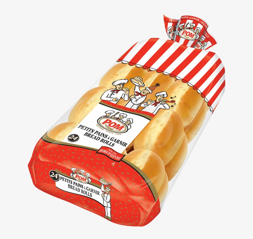 24 Bread Rolls Pom® - Petit Pain A Garnir, transparent png #746565
