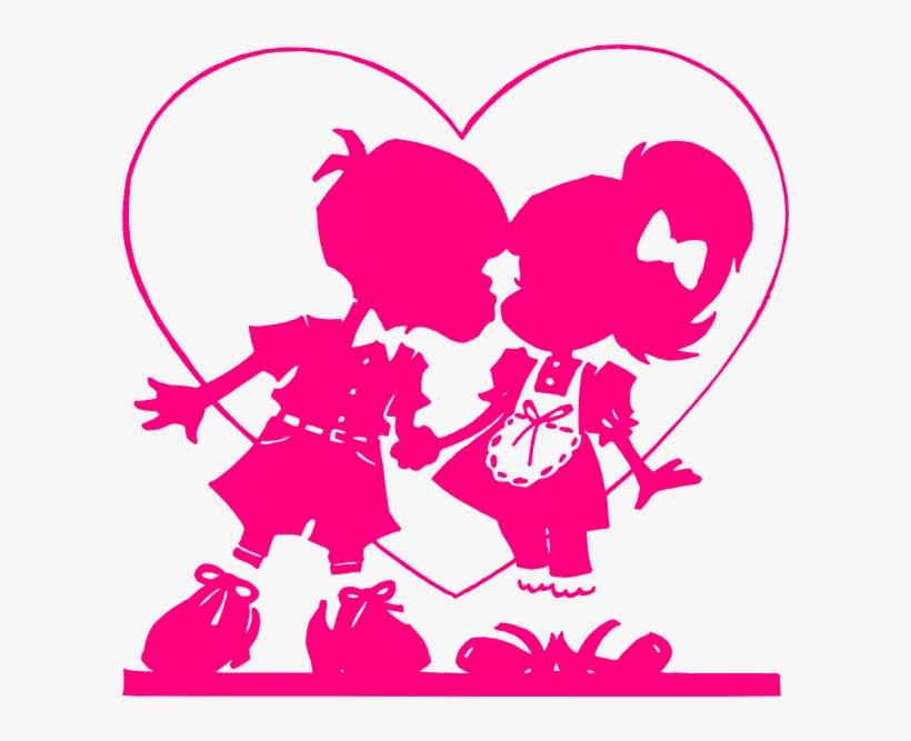 Kiss Clipart Heart Free Collection - Pink Valentine Hearts Clip Art, transparent png #746812