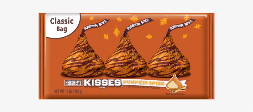 New Halloween Candy 2017 Pumpkin Spice Hershey Kisses - Hershey's Kisses, Pumpkin Spice Chocolate - 11 Oz Bag, transparent png #747271