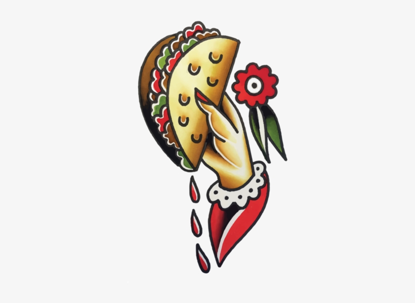 Taco To Go - Traditional Taco Tattoo, transparent png #747337