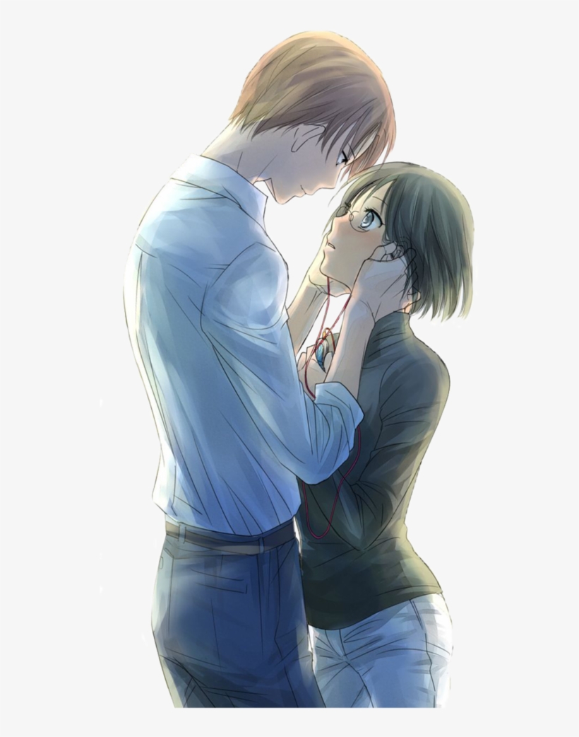 Anime Couple Kiss Png Vector Freeuse Library - Servant X Service Lucy And Hasebe Kiss, transparent png #747457