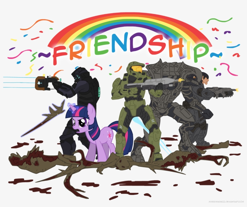 Friendship - Halo Vs My Little Pony, transparent png #747928