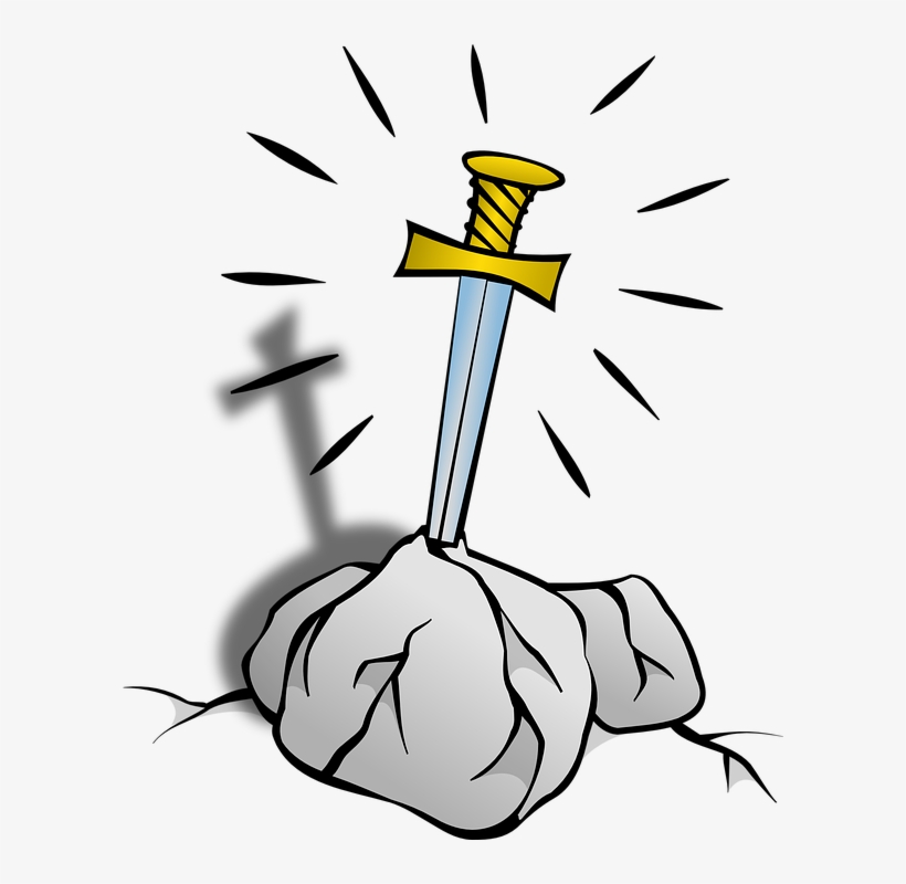 Excalibur, Legend, Sword, England, Stone, Rock - King Arthur Clip Art, transparent png #748754