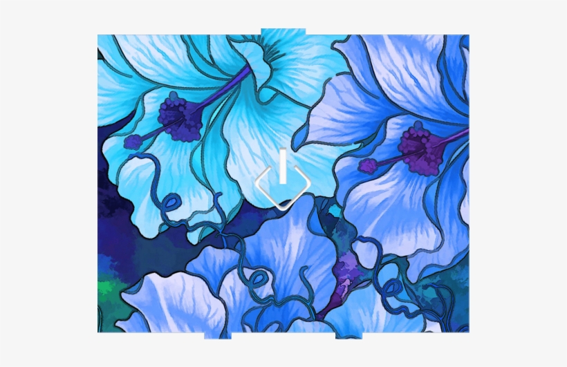 1 High Power - Blue Flowers 5'x7'area Rug, transparent png #748777