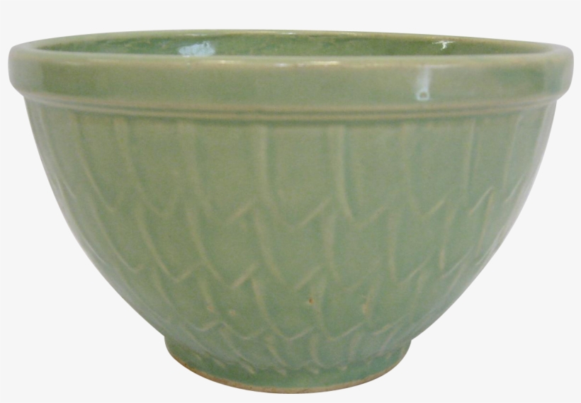 Signed Mccoy Fish Scale Mixing Bowl - Casserole, transparent png #749054