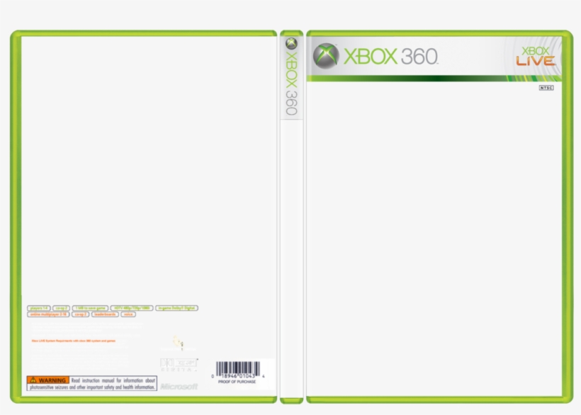 Unknown Xbox 360 Box Template [online Image], transparent png #7402935