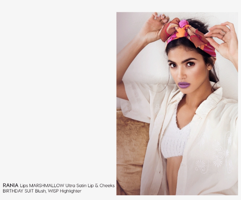 Rania Wearing Colourpop Marshmallow, Birthday Suit,, transparent png #7403960