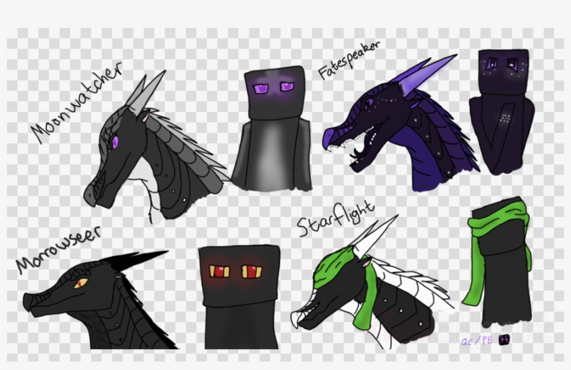 Minecraft Fire Enderman Clipart Minecraft, transparent png #7404660