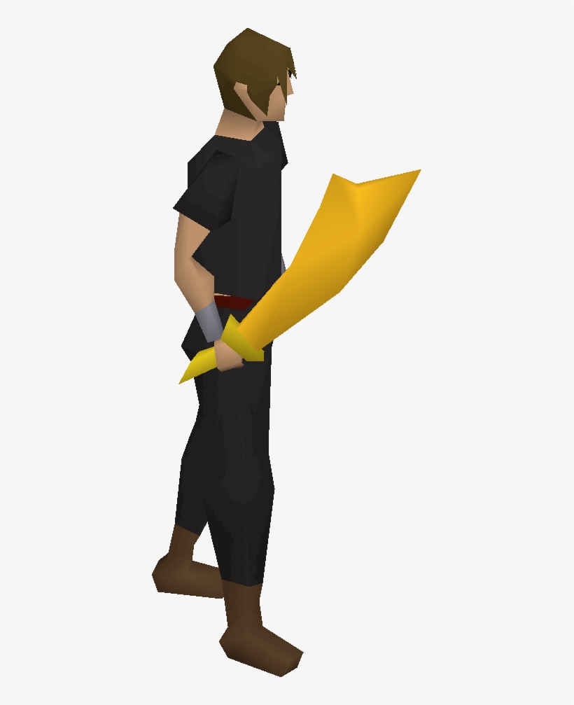 Gilded Scimitar Equipped Png, transparent png #7405021