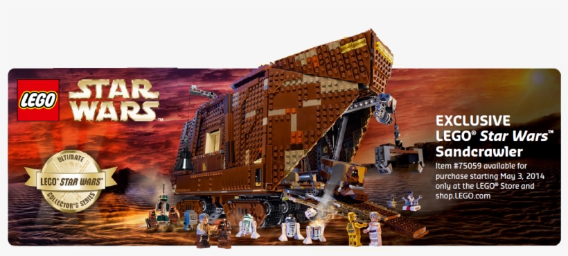 Exclusive Lego Star Wars Sandcrawler, transparent png #7406303