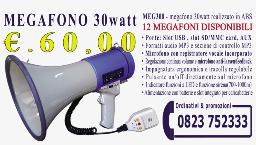 Megafono Processionale Da 30watt, transparent png #7411483