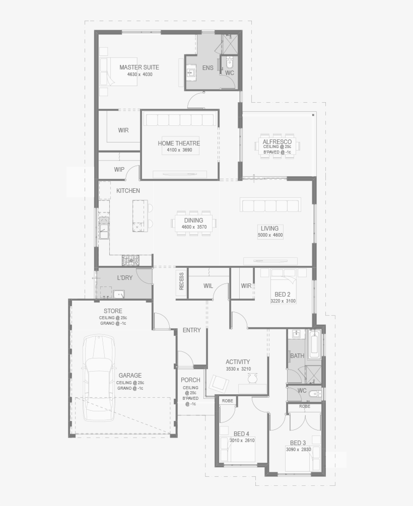 The Montero Floorplan By Go Homes Luxury House Plans,, transparent png #7412389