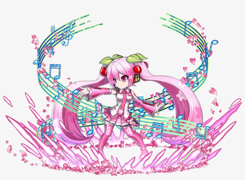 Sakura Miku 7* Version, transparent png #7415302