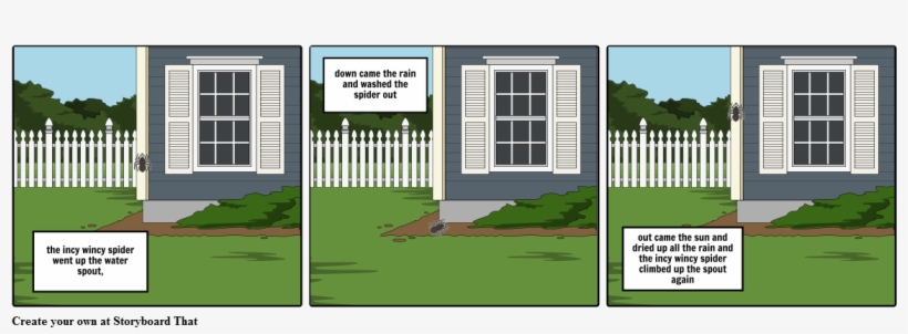 Incy Wincy Spider Storyboard, transparent png #7417723