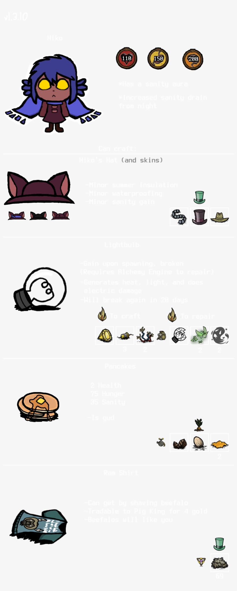 The Protagonist From Oneshot In Don't Starve Together, transparent png #7418444