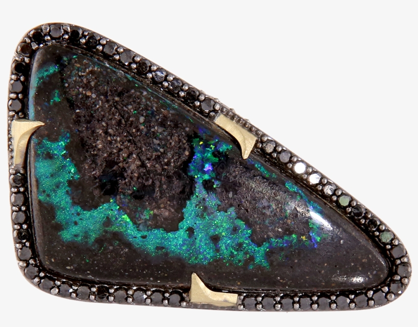 Australian Boulder Opal Statement Ring, transparent png #7418747