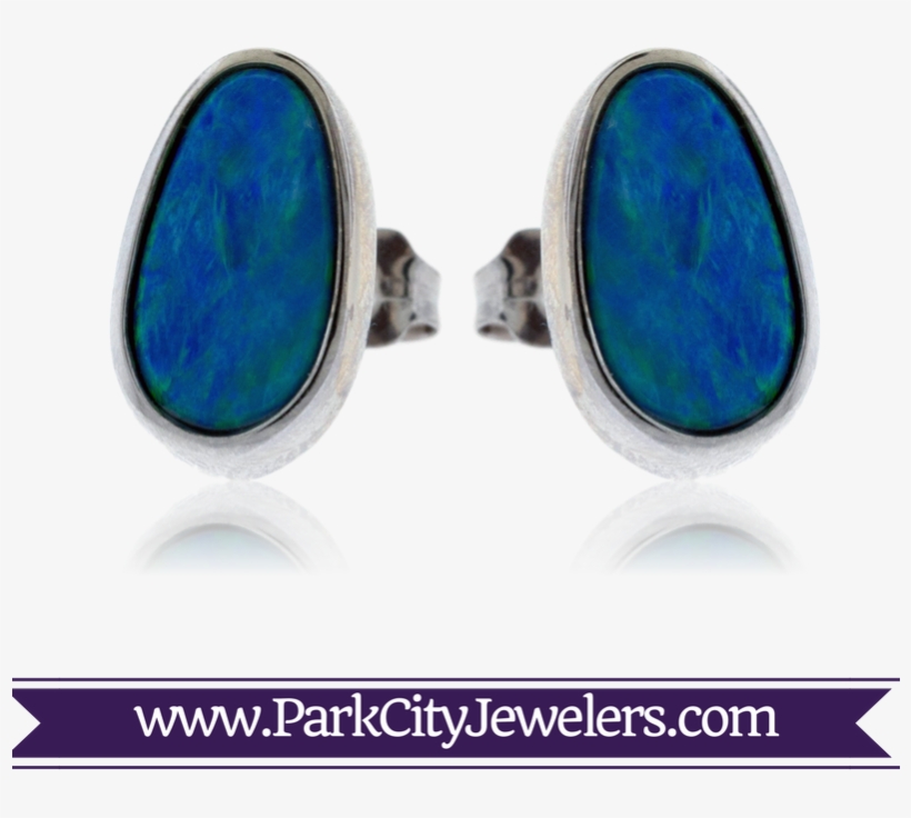 Australian Opal Doublet Post Earrings, transparent png #7419113