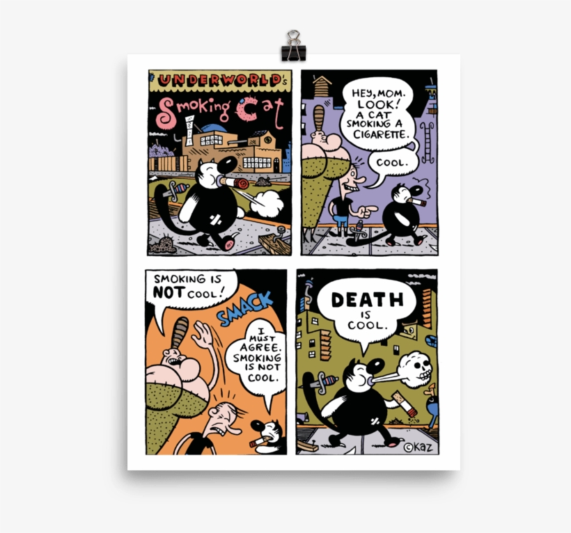 Underworld Smoking Cat Print, transparent png #7422280
