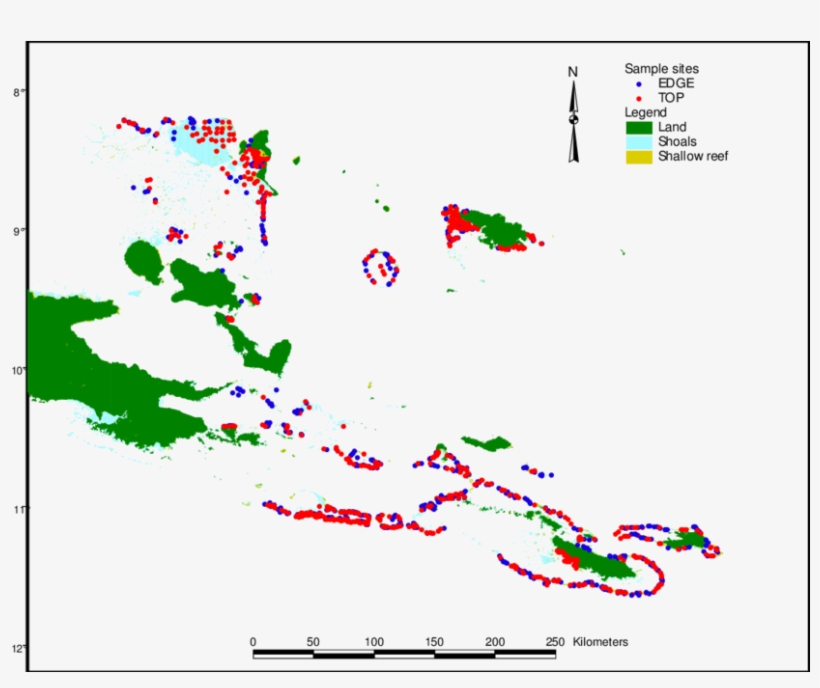 Map Of Milne Bay Showing The Location Of Sites Sampled, transparent png #7422585