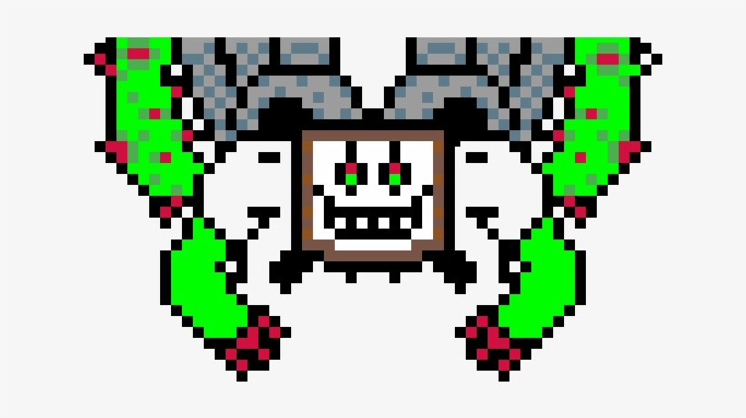 Omega Flowey Pixel Art Grid Shefalitayal