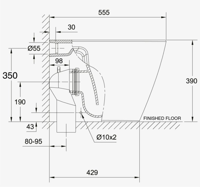 American Standard Acacia E Back To Wall Pan With Soft, transparent png #7423959