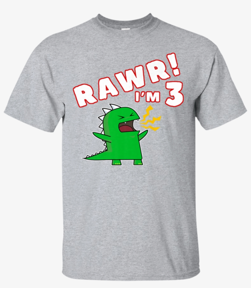 Kids Kids Dinosaur Rawr 3rd Birthday Premium G200 Gildan, transparent png #7425237