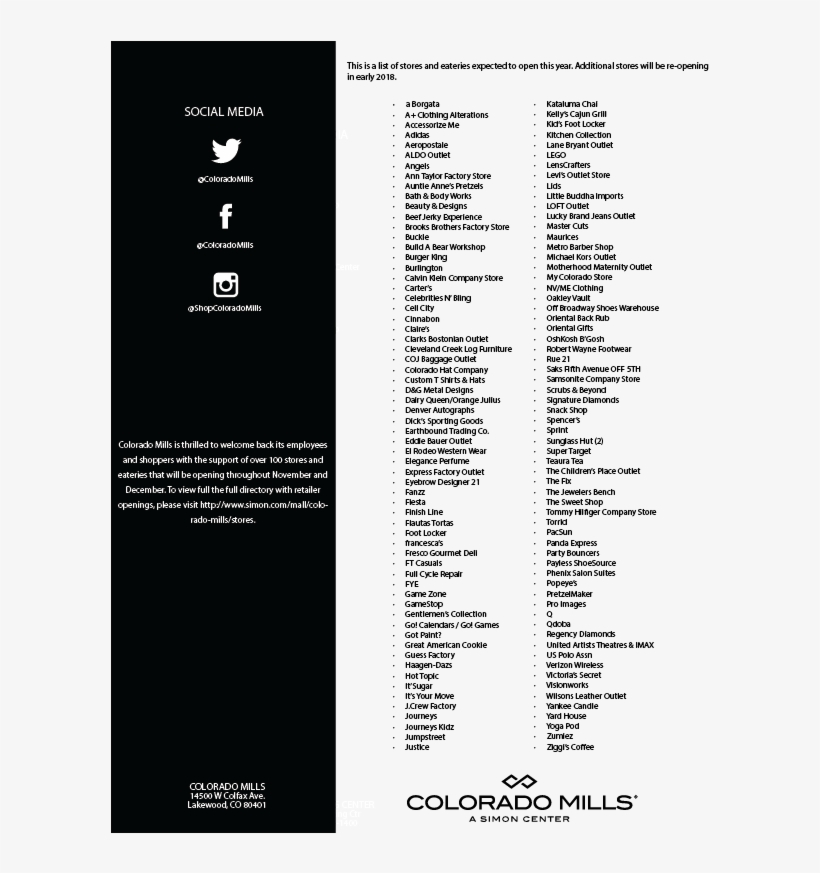Simon 2017 Media Guide Coloradomills Final-03, transparent png #7427161