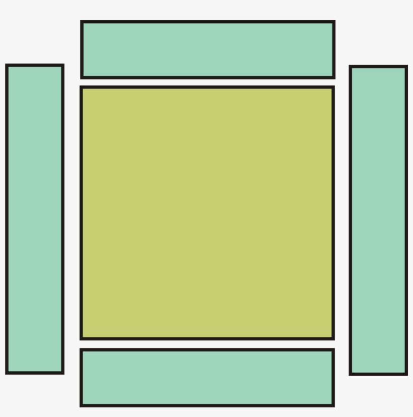 Sew The Second Border By Sewing The 1” X 5 ½” Strips, transparent png #7428184