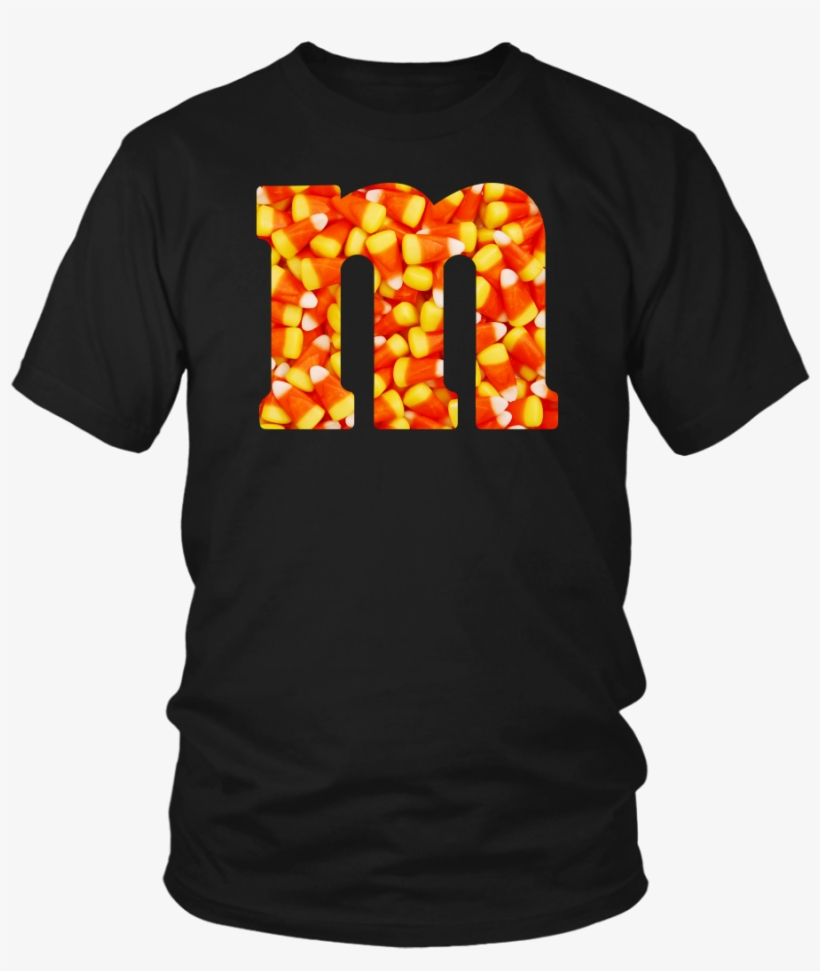 Halloween Letter M Monogram Alphabet Candy Corn T Shirt, transparent png #7429366