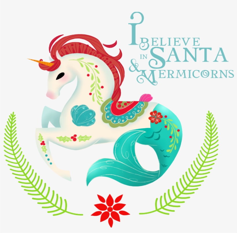 Christmas Mermicorn Illustration Sketch Character Hippocampus, transparent png #7429970