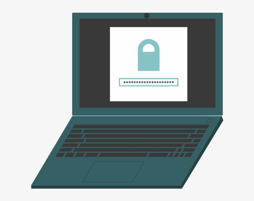 A Smart Phone And Laptop That Each Have A Password-protected, transparent png #7430714