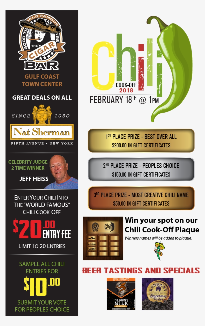 Chili Cook-off Featuring Nat Sherman Cigars, transparent png #7435435