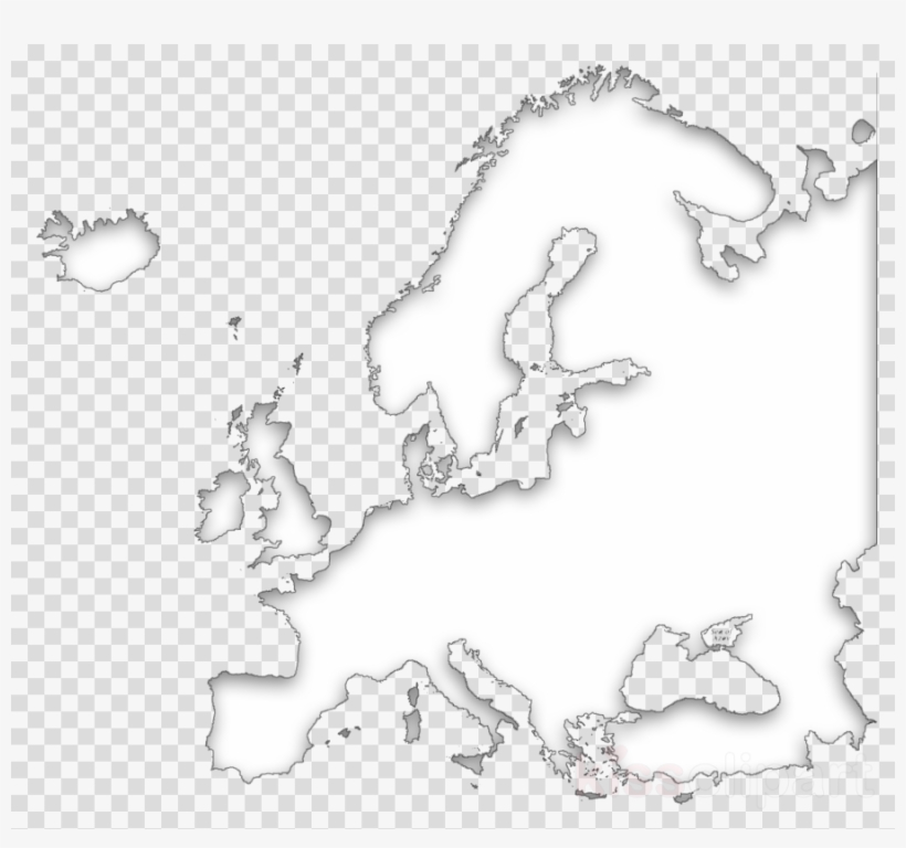 Europe Clipart Blank Map, transparent png #7439492