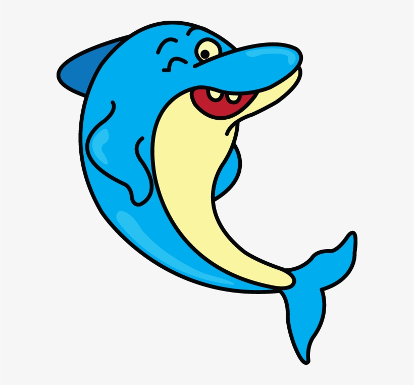 Free Stock Dolphins Drawing Step By, transparent png #7444524