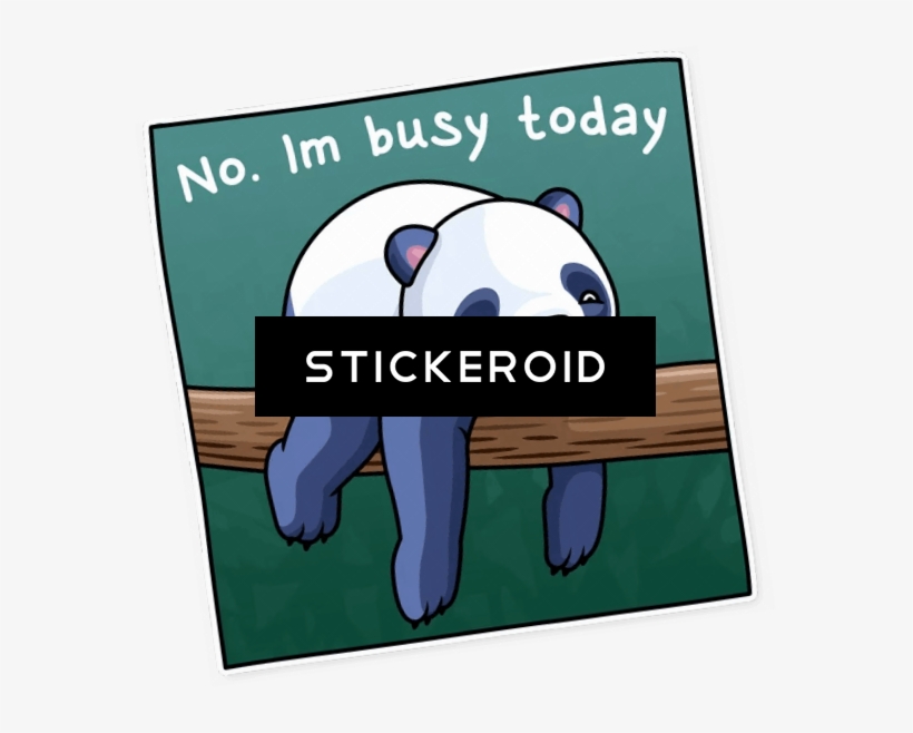 Im Busy Today Panda, transparent png #7449165