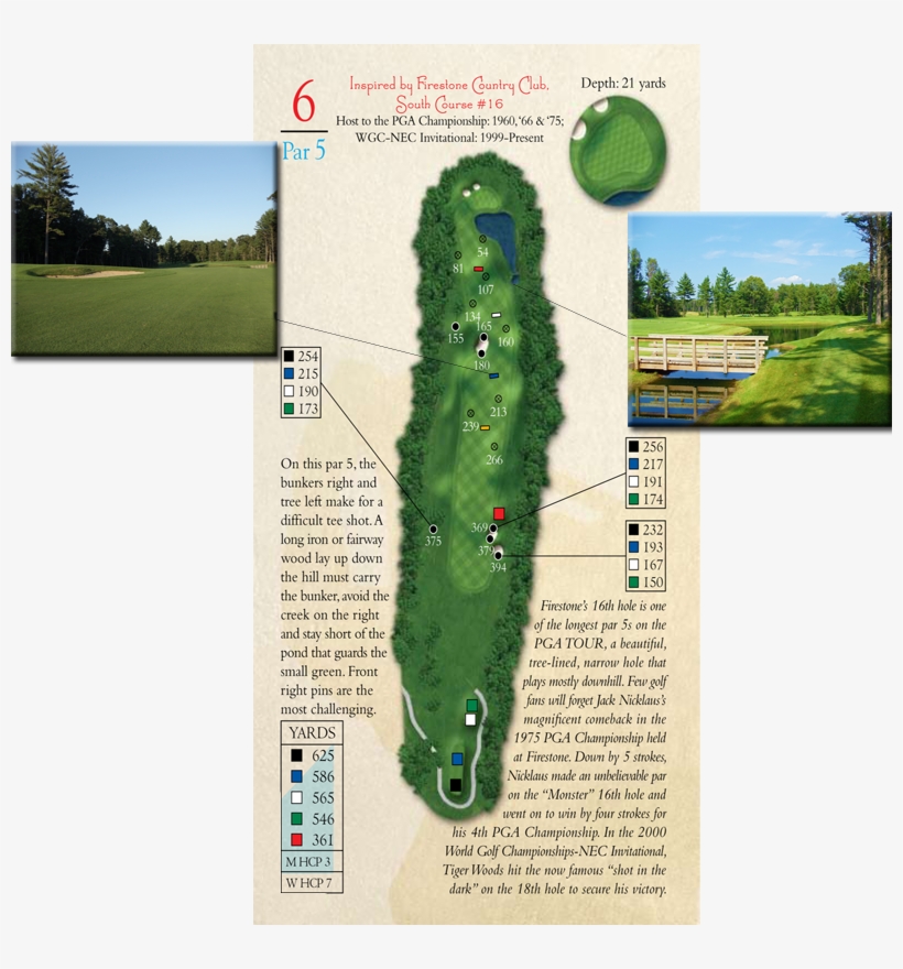 16th Hole Par-5 Firestone Country Club, transparent png #7450086