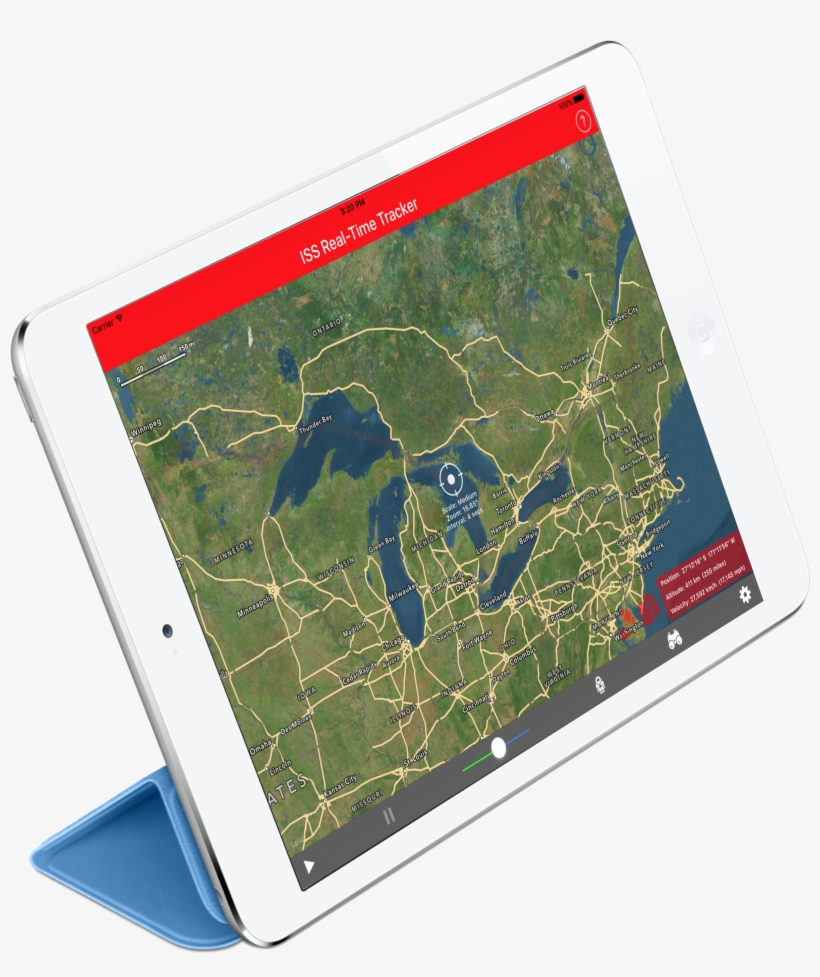 Iss Real-time Tracker On The Ipad Mini, transparent png #7450572