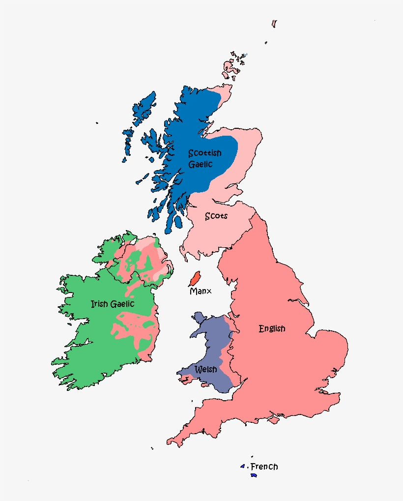 Languages Of Great Britain And Ireland In 1800 [708, transparent png #7452613