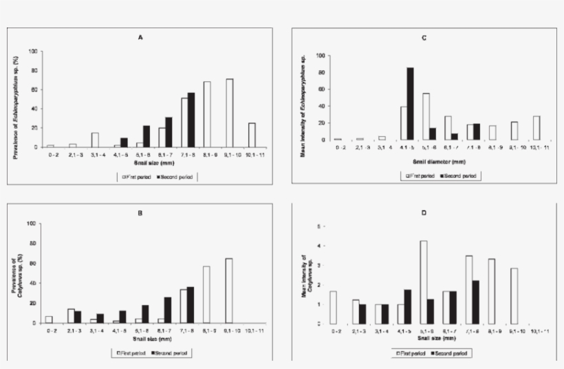 Prevalence And Mean Intensity Of Metacercariae In Different, transparent png #7454010