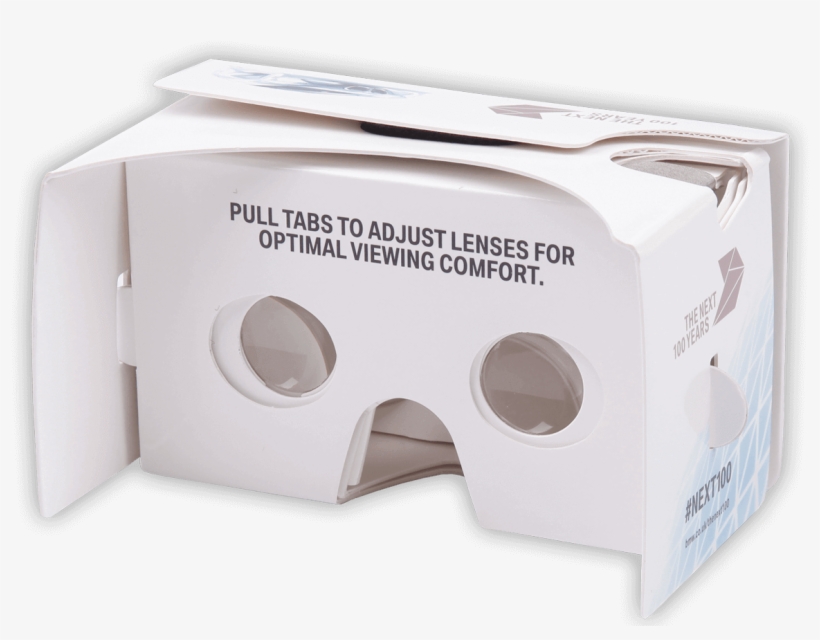 0 Adjustable Lenses Branded Vr Cardboard Back View, transparent png #7455391