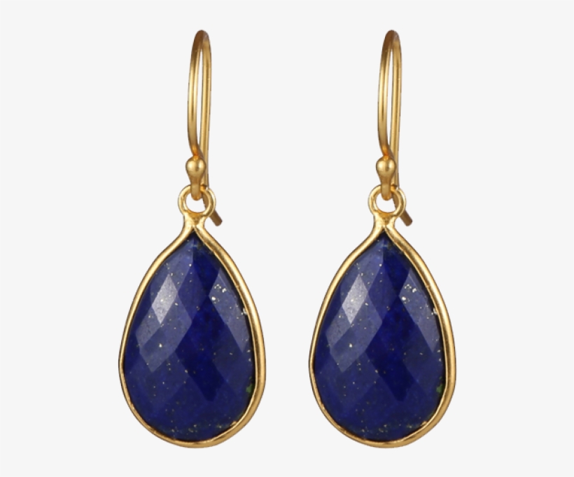Elegant Blue Lapis Gemstones In 24 Carat Goldplated, transparent png #7456718