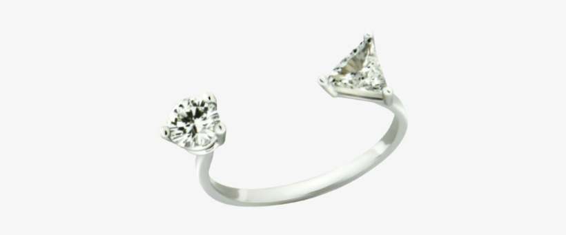 Dot And Triangle Diamond Ring, transparent png #7457030